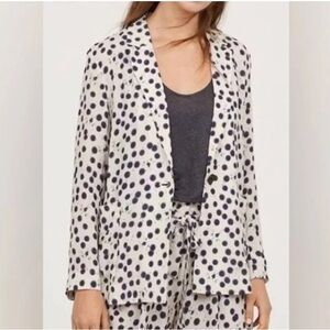 Anna Glover x H&M blazer with cute polka dots and moths